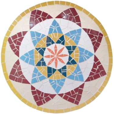 Imagem de Mandala Indiana I Piso Mosaico Ceramico Tamanho 180cm