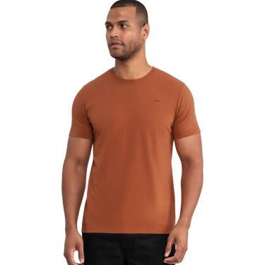 Imagem de Camiseta Hangar 33 Malha Natural Marrom Tam. G-Masculino