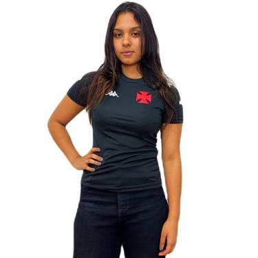 Imagem de Camisa Vasco Da Gama Kappa Baby Look Details Preta - Feminina