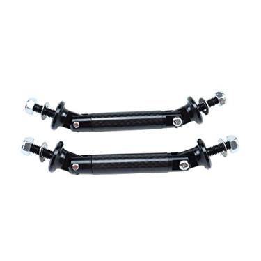 Imagem de 2 peças de 45 mm 4,5 cm para carro universal divisor frontal suporte para-choque haste de fibra de carbono fixadores ajustáveis automáticos alavanca preta