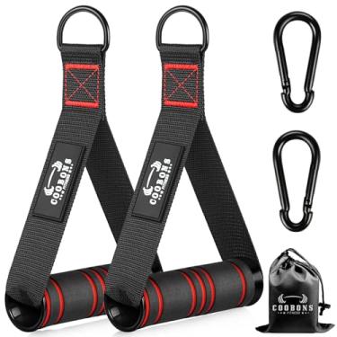 Imagem de Alças de exercícios resistentes, cabos de ginástica para acessórios de máquina de cabos, acessórios de cabo de alça D, alças para faixas de resistência, acessórios de treino, equipamentos de fitness