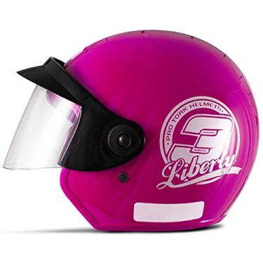 Imagem de CAPACETE ABERTO PRO TORK LIBERTY 3 SOLID ROSA TAM. 56