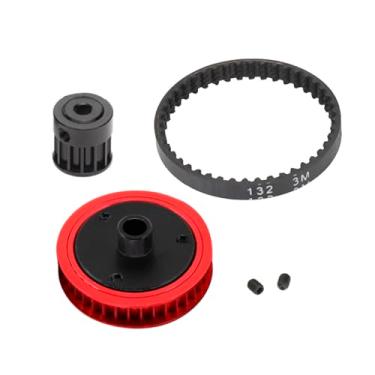 Imagem de Peça de engrenagem de transmissão de transmissão de transmissão de correia vermelha 1/10 RC de 3,2 mm para caixa de engrenagens axial SCX10 e SCX10 II 90046
