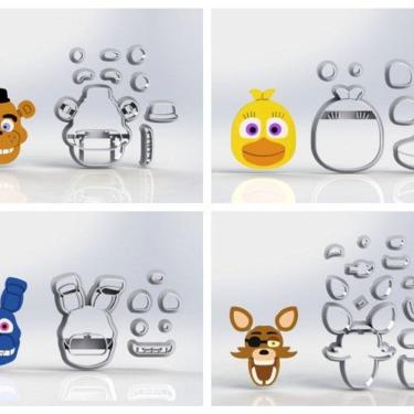 Imagem de Cortador Kit Animatronics Five Nights Tamanho 8cm