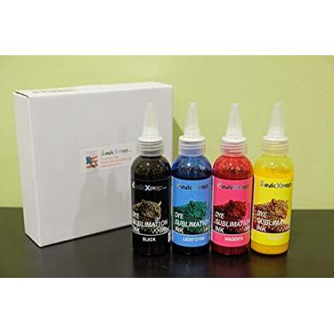 Imagem de Inkxpro 4 x 100 ml refil profissional de tinta de sublimação de cor verdadeira para C68 C88 C88+ Workforce 3620 3640 7010 7510 7520 7110 7610 7620 7710 7720 7210 (para impressão por sublimação, perfil ICC disponível)