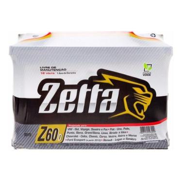 Imagem de Bateria de Carro Zetta Z60Ah 12V 60Ah Livre de Manutenção (Gol - Palio