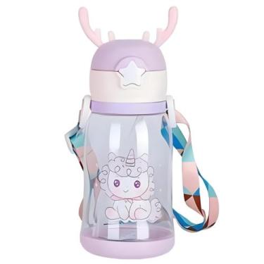 Imagem de Garrafa de água infantil Garrafinha Alce com chifre 400ml - Montebello