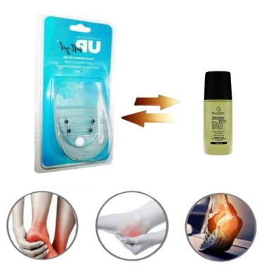 Imagem de Par de Calcanheira Gel Para Esporão De Calcâneo Anti Impacto + Óleo Co