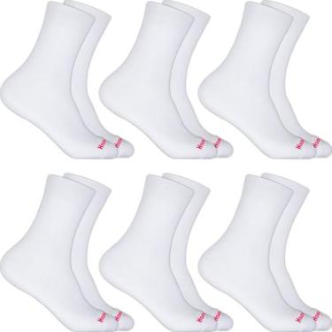 Imagem de Kit 6 Pares Meias Cano Médio Alto Sport Em Algodão Confortável Meia Sp