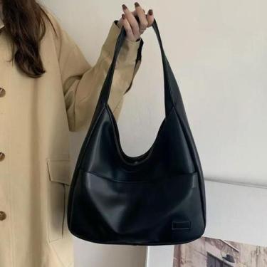 Imagem de Bolsa De Ombro Media Trabalho Elegante Feminina  - AlwyStore, Preto