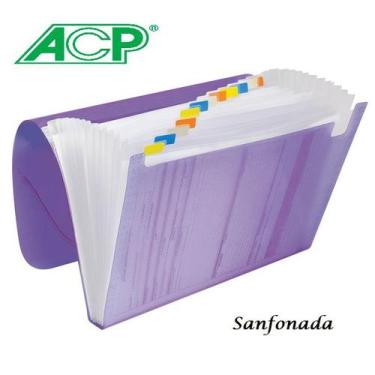 Imagem de Pasta Sanfonada Plastica A4 12 Divisoes Violeta ACP