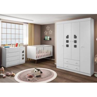 Imagem de Quarto Infantil Lívia Phoenix Baby com Berço Q Encanto _ Branco