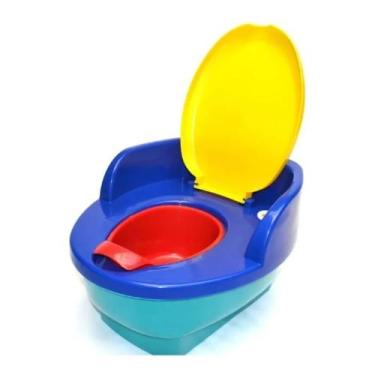 Imagem de Pinico Infantil Musical Degrau Troninho Privadinha Menino Menina Azul 