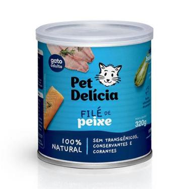Imagem de Ração Úmida Pet Delícia Gatos Filé de Peixe - 320g - PET DELICIA