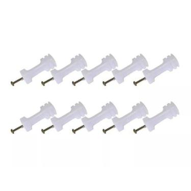 Imagem de Isolador Maia Branco com Parafuso para Haste Cerca Elétrica - Confiseg