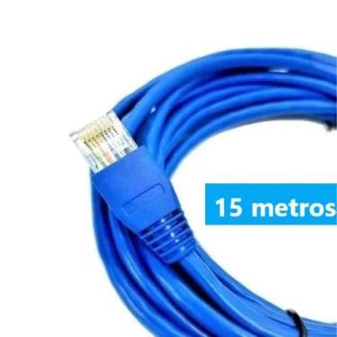 Imagem de Cabo de rede azul -- rolo c/ 15 Metros -- CFTV -- Internet -- Montado 