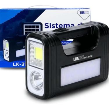 Imagem de Kit Placa Solar Portatil 3 Lâmpadas Led Luz Emergência Sistema De Luz 