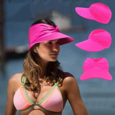 Imagem de Viseira Turbante de Praia Com Proteção Solar 50 UV Esporte Clube Pisci