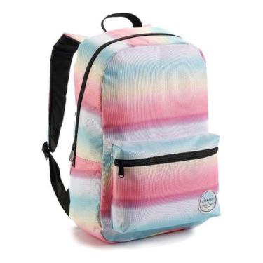 Imagem de Mochila Costa Bolsa Juvenil Escolar Feminina Estampada Denlex, Colorid