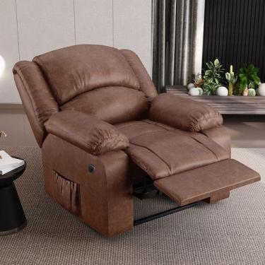 Imagem de Poltrona do Papai Reclinável Sala de Cinema Madrid Power Elétrica USB 