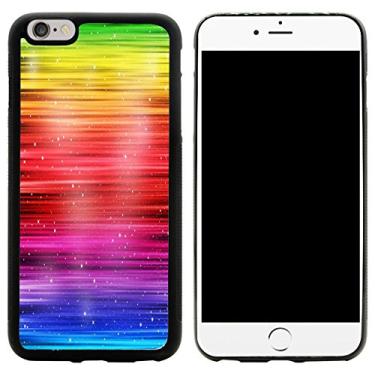 Imagem de Rikki Knight Capa híbrida para iPhone 6 Plus e 6s Plus - Design de placas listradas coloridas arco-íris
