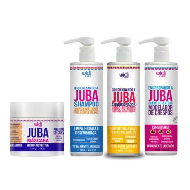 Imagem de Kit Widi Juba Shampoo, Condicionador, Encrespando, Máscara 500g - Widi
