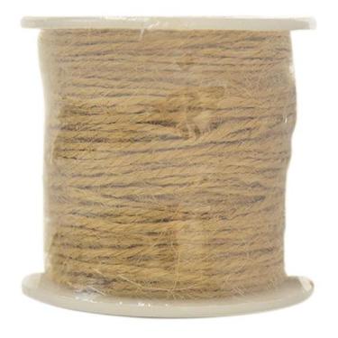 Imagem de Rolo De Fita Juta 2mm Natural Com 50 Metros - KIT