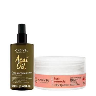 Imagem de Kit Cadiveu Professional Essentials Hair Remedy Máscara e Açaí Oil 60 