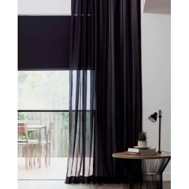 Imagem de Cortina Voil Italia 8,00m X 2,80m Sem Forro Trilho Suiço - Chrisney Bo