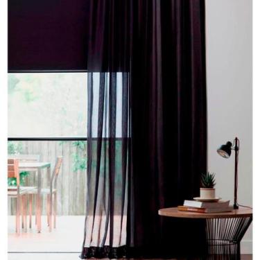 Imagem de Cortina Voil 8,mx2,8m Sem Forro Trilho Suiço Quarto Ou Sala - Chrisney