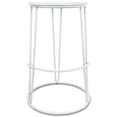 Imagem de Banco Banqueta Média Industrial Dinamarca Em Aço Balcão Bar Cozinha Br