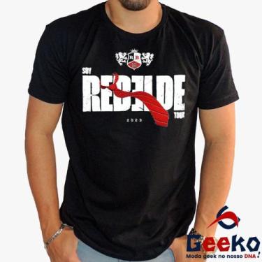 Imagem de Camiseta Soy Rebelde Tour 100% Algodão RBD Geeko, Preto gola careca, G