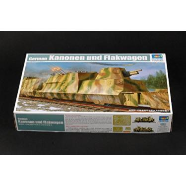 Imagem de Trumpeter 1/35 WWII German Army Kanonen and Flakwagen Armored Anti-Aircraft Rail Car
