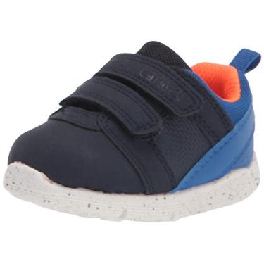 Imagem de Carter's Baby Boy's Relay Double Strap Athletic Tênis First Walker Shoe, Azul marino, 18 BR