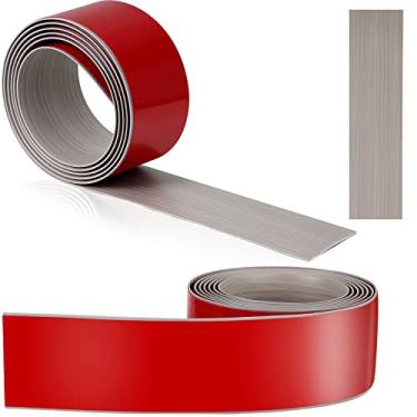 Imagem de Faixa de transição de piso de vinil de 3,5 m, 3 tiras de cobertura autoadesivas planas amplas, cobertura de limite, acabamento de lacuna, tira de transição de piso laminado para limiar e porta, design