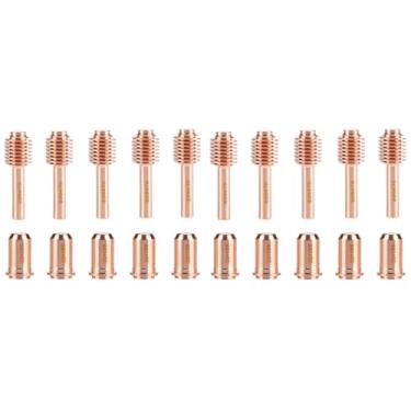 Imagem de 10 Peças 220478 Eletrodo 10 Peças 220480 Pontas de Bico Consumíveis para Tocha de Cortador de Plasma MAX30