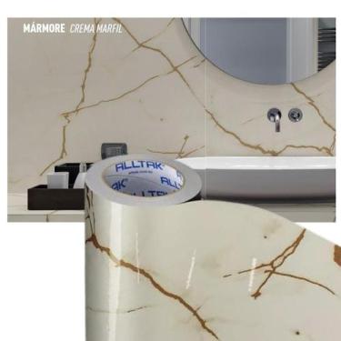 Imagem de Vinil Adesivo Envelopamento Mármore Crema Marfil 1mt X 60cm - ALLTAK D