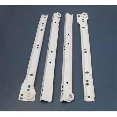 Imagem de Corrediça Gaveta Guarda Roupa Armario 40 Cm 4 Par - ferragens rog