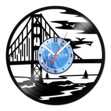 Imagem de Relógio De Parede Disco Vinil Diversos - Golden Gate Bridge - VDI-151 