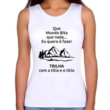 Imagem de Regata Feminina Trilha com a titia e o titio Trekking - Foca na Moda, 