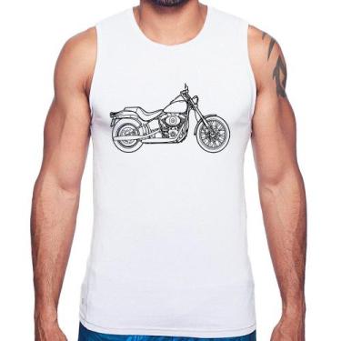 Imagem de Regata Moto Custom - Foca na Moda, Branco, M