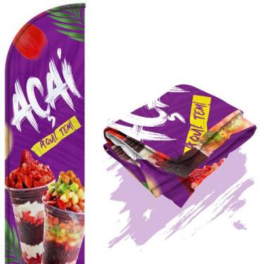 Imagem de Bandeira Para Wind Banner Dupla Face (só tecido) Açaí M2 - Fadrix, neg