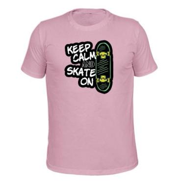 Imagem de Camiseta Plus Size Confortável Tecido Macio Keep Calm - Surprass, Rosa