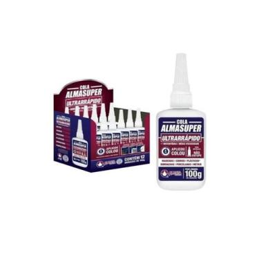 Imagem de Kit 12 Cola Adesivo Ultrarrápido 100g  Média Visc - ALMASUPER
