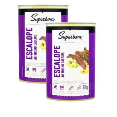 Imagem de kit 2 Escalope ao Molho Caseiro Vegetal Superbom Lata 380g