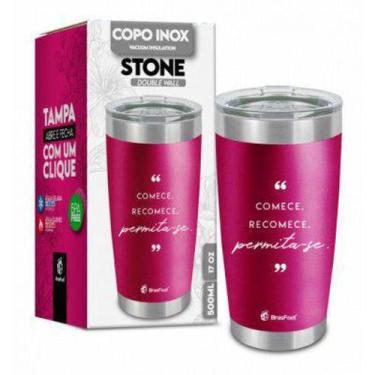 Imagem de Copo Termico Inox Chopp Parede Dupla Vacuo Tampa Permite se - PDV