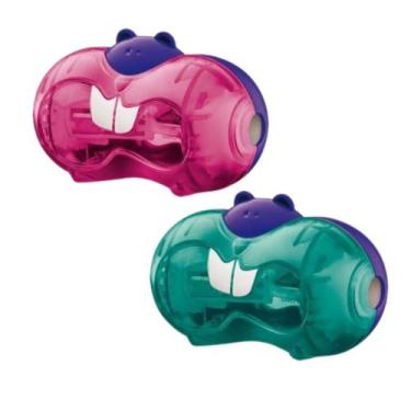 Imagem de Apontador Croc Croc Castor 2 Furos Unidade/Kit Maped, KIT 2 (ROSA + TU