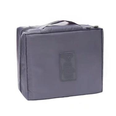 Imagem de Necessaire para maquiagem com divisória viagem AT2003A - Gekko, Cinza