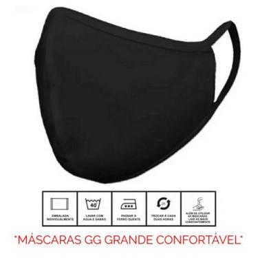 Imagem de Mascara GG Grande Tecido Duplo Algodão Lavável Reutilizável - LEMA, Pr