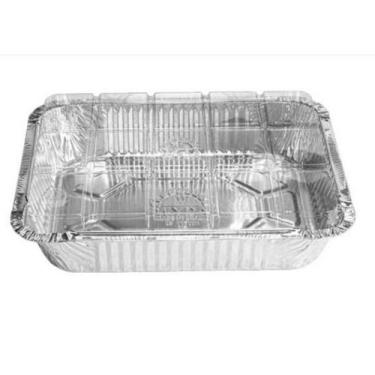 Imagem de Bandeja De Alumínio Retangular 1150ml Com Tampa Transparente D5fs 50 U